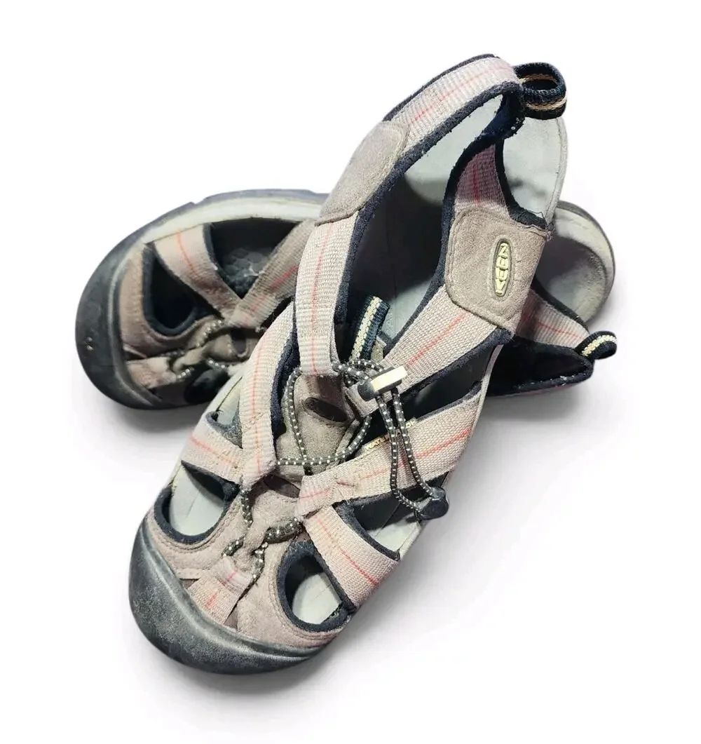 Keen Men's Size US 11.5 Gray Waterproof Hiking Closed Toe Sandals, Shoes